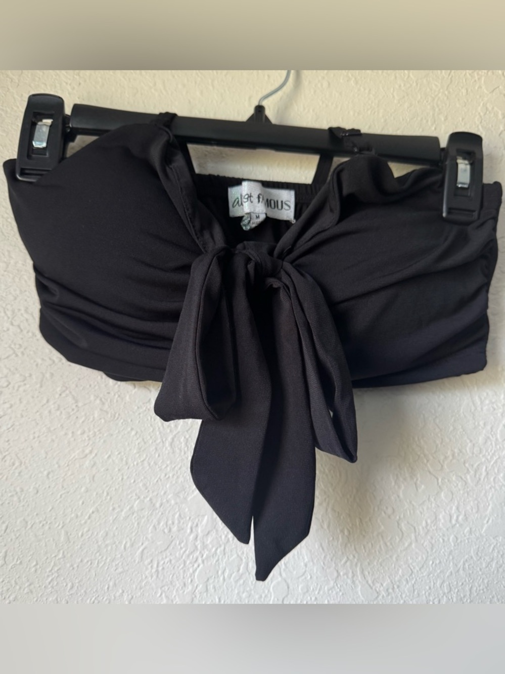 Black Strapless Two Piece Set